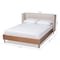 Baxton Studio Catarina Beige Upholstered Walnut Finished Queen Size Platform Bed 159-9575 - alternate 8